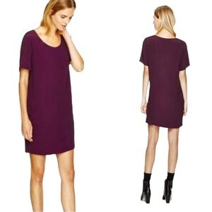 ARITZIA Wilfred Free Teigen Shift Dress With Scoop Neck Wine/Burgundy Size Large